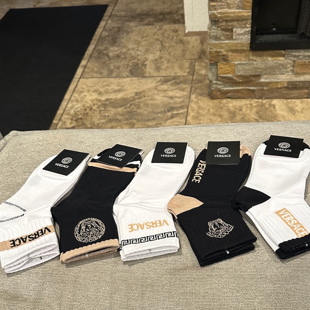 Men's Black, White Athletic Socks